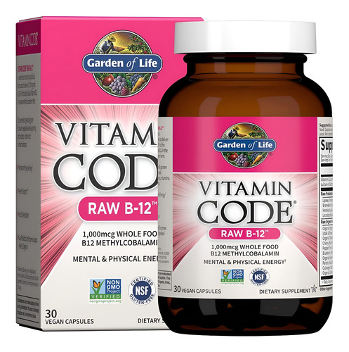 [GOL-21-CRB12-30C] Garden Of Life Vitamin Code Raw B12 30vegcaps