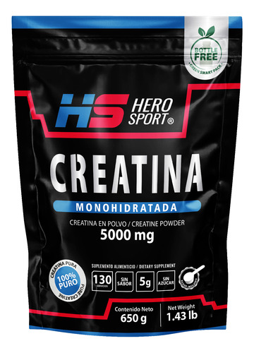 [HSCREMH650] Hero Sport Creatina Monohidratada 5000mg 650g