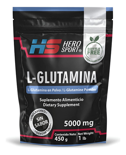 [HS-21-LGA-450] Hero Sport L-glutamina En Polvo 5000mg 450g
