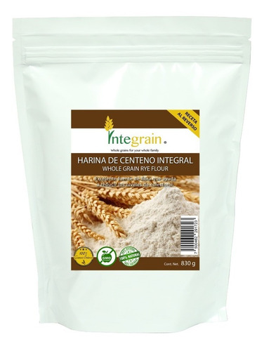 [INTE-12-HCEN-830-F] Integrain Harina De Centeno Integral 830g