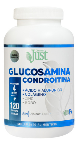 [JUST-21-GCAH-120-F] Justfx Glucosamina Condroitina Acido Hialuronico Colagen 120 - Neutro
