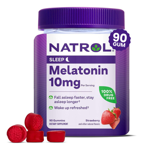 [NTRLMEF10] Natrol Melatonin 10mg strawberry 90gummies