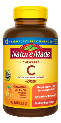 [NAMADECHC100090] Nature Made Chewable C 1000mg 90Tabs