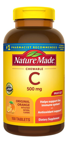 [NAMAVITCCH500150] Nature Made Vitamin C chewable orange 500mg 150tabs