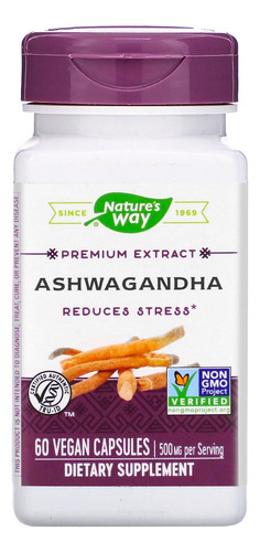 [NWAY-21-ASHW-100C] Natures Way Ashwagandha 60caps