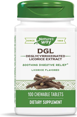 [NWAY-21-DGL-100] Natures Way DGL Licorice Extract 100tabs