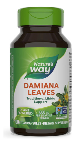 [NWAY-21-DAMI-100] Natures Way Damiana Leaves 100caps
