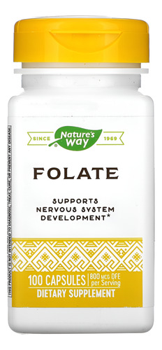 [NWAY21FOLT100] Natures Way Folate 800mcg Dfe 100caps