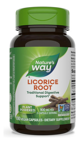 [NWAY-21-LIRO-100] Natures Way Licorice Root 100caps