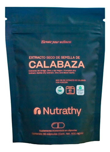 [NUT-21-CALAB-90C] Nutrathy Extracto Seco De Semilla De Calabaza 90caps
