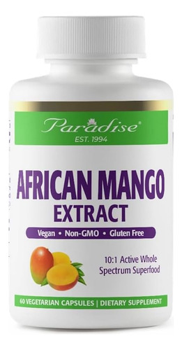 [PARHAMEX60] Paradise herbs African mango extract 60caps
