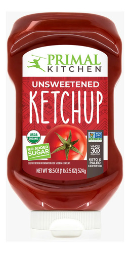 [PKTKUP524] Primal Kitchen Unsweetened Ketchup 524g