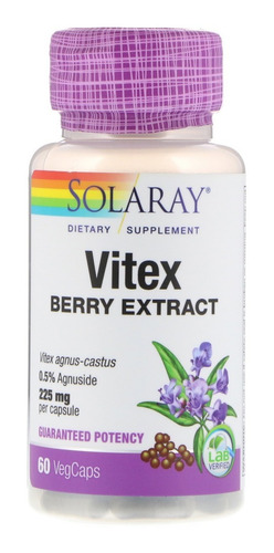 [SRAY-21-VITEX-60C] Solaray Vitex fruit extract 60Vegcaps