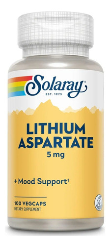 [SRAY-21-LASP-100C] Solaray Lithium Aspartate 100caps