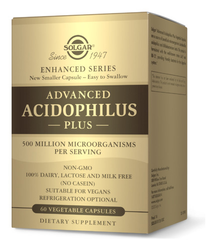 [SGARADACPL60] Solgar Advanced Acidophilus plus 60caps