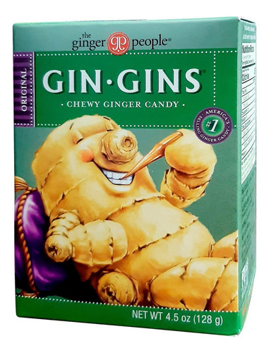 [GING-07-GMCH-128] The Ginger People Chewy ginger Gin Gins 128g