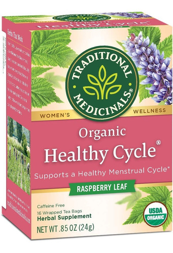 [TRAME-22-HECY-16S] Traditional Medicinals Healthy Cycle Raspberry Leaf 16bags