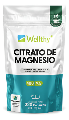 [WELLCITMAG220] Wellthy Citrato de magnesio 220caps