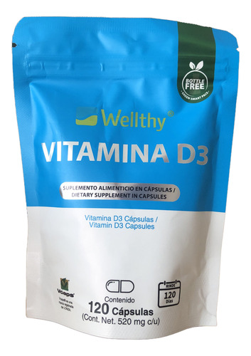 [WEL-21VID5-120] Wellthy Vitamina D3 120caps