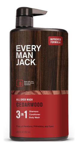 [EMJMW852] Every Man Jack Mens wash 3 in 1 852ml
