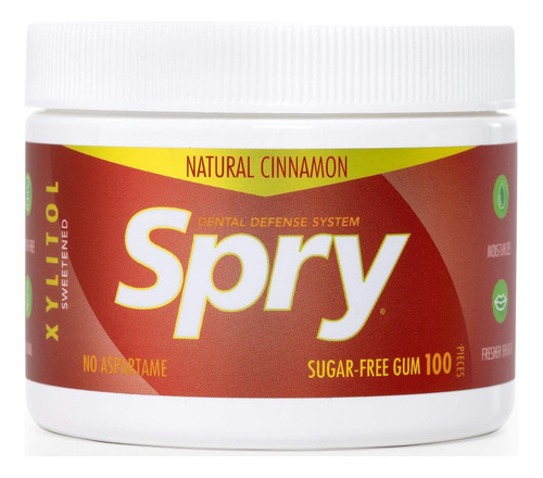 [SPRSFGUCI100] Spry Dental Defense System Sugar Free Gum Cinnamon 100pc