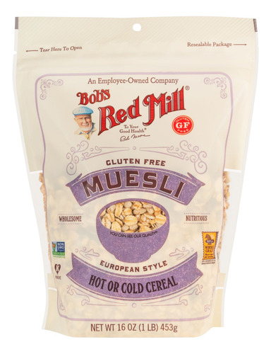 [BRMMUESES453] Bobs Red Mill Muesli european style 453g