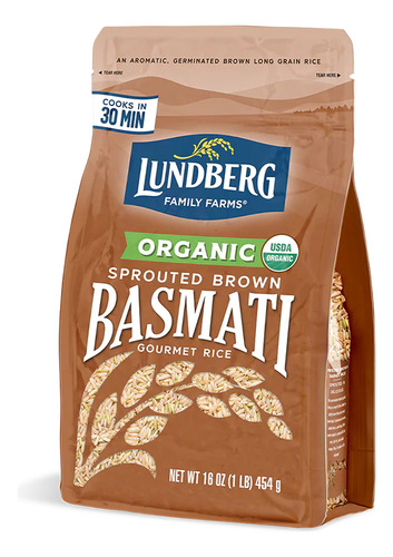 [LUNDBOBR454] Lundberg organic brown basmati rice 454g