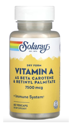 [SOLVITA60] Solaray Vitamin A 60vegcaps