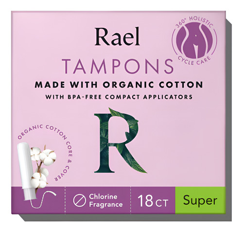 [RATSCO18] Rael Tampons Super Cotton organic 18