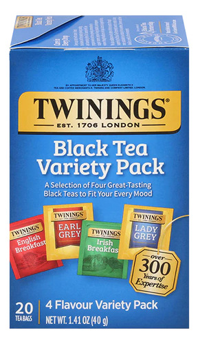 [TWBTVP20] Twinings Black Tea Variety Pack 20s