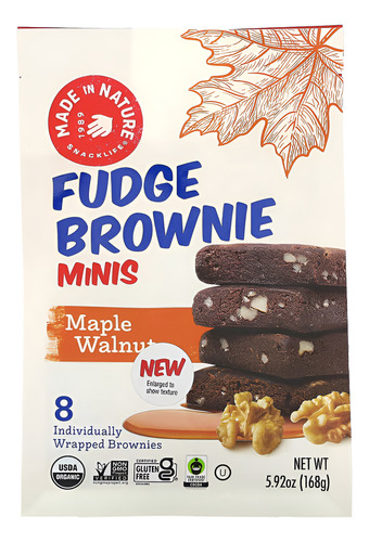 [MINFBM168] Made in Nature Fudge Brownie minis 168g