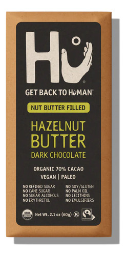 [HUHBCHB60] Hu Hazelnut butter chocolate bar 60g