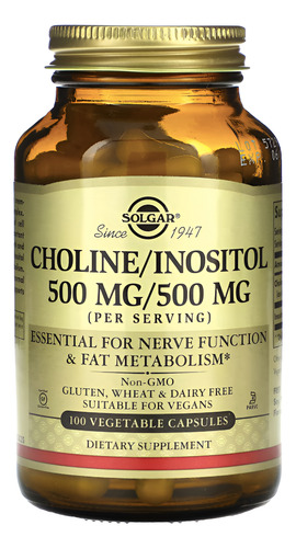 [SGARCHI100] Solgar Choline Inositol 500mg 100caps